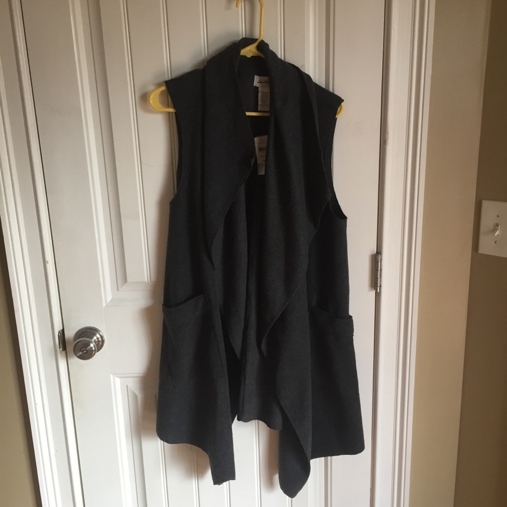 Grey fleece vest